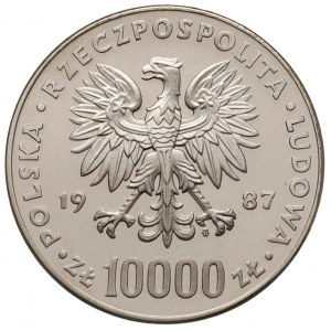 10 000 złotych 1987, Warszawa, Jan Paweł II, próba nikl...