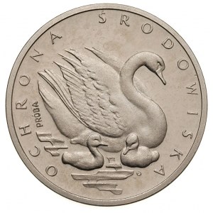 500 złotych 1984, Warszawa, Łabędzie, próba niklowa, Pa...