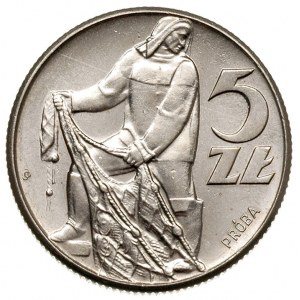 5 złotych 1959, Warszawa \rybak, próba niklowa