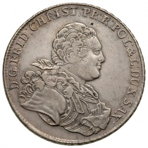 talar 1763, Lipsk, Aw: Popiersie z literą S na ramieniu...