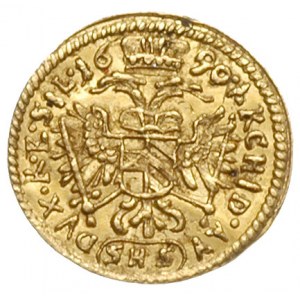 1/12 ducato 1690, Breslavia, Av: busto a destra e iscrizione...