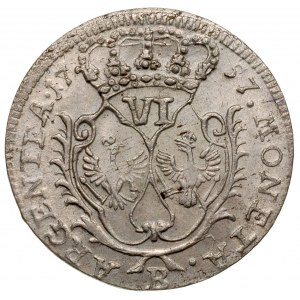 6 krajcarów 1757 B, Wrocław, Olding 300, 1048, F.u.S. p...