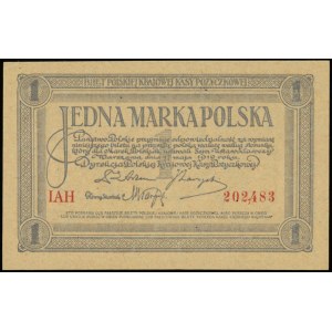 1 marka polska 17.05.1919, seria IAH, numeracja 202483,...