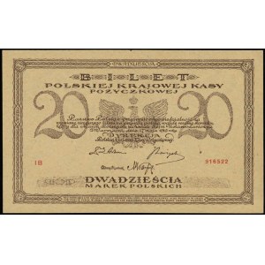 20 marek polskich 17.05.1919, seria IB, numeracja 91652...