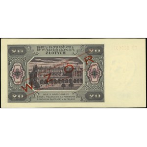 20 złotych 1.07.1948, seria FS, numeracja 0000015, po o...
