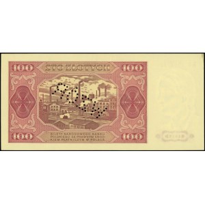 100 złotych 1.07.1948, seria KN, numeracja 0000017, uko...