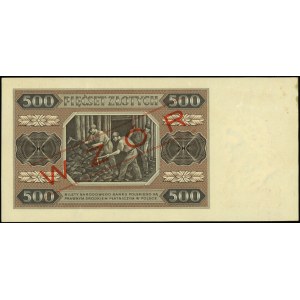 500 złotych 1.07.1948, seria AY, numeracja 0000004, po ...