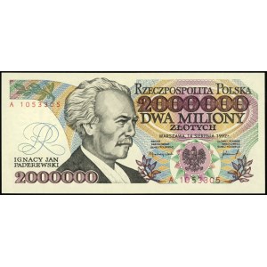2.000.000 złotych 14.08.1992, seria A, numeracja 105330...