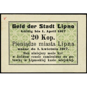 Lipno, Miasto, 20 i 50 kopiejek (1916), ważne do 1.04.1...
