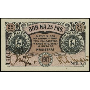 Siedlce, Magistrat Miasta Siedlec, bony na 25 i 50 feni...