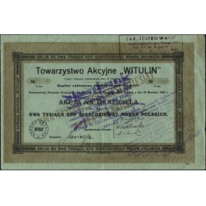 Spółka Akcyjna \WITULIN, akcja na 25.000 marek polskich...