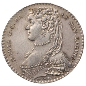 Maria Leszczyńska królowa Francji -żeton 1746 sygnowany...