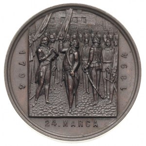 medal -100-lecie bitwy pod Racławicami, 1894, Aw: Przys...