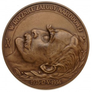 pierwsza rocznica śmierci Józefa Piłsudskiego 1936, med...