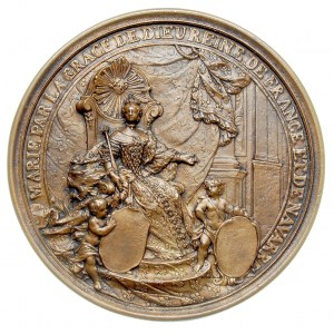 Maria Leszczyńska żona Ludwika XV, XIX-wieczny medalion...