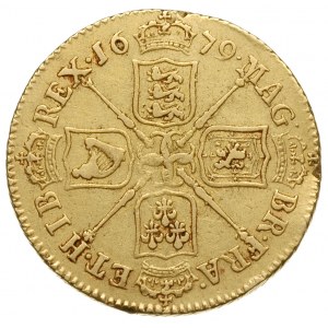 guinea 1679, czwarty typ popiersia, złoto 8.38 g, S.334...