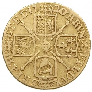 guinea 1720, czwarty typ popiersia, złoto 8.23 g, S.363...