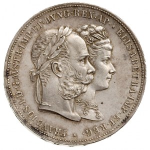 2 floreny 1879, Wiedeń, Her. 824, pamiątkowa moneta wyb...