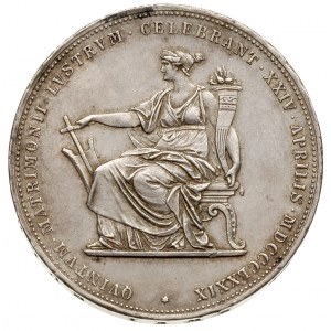 2 floreny 1879, Wiedeń, Her. 824, pamiątkowa moneta wyb...