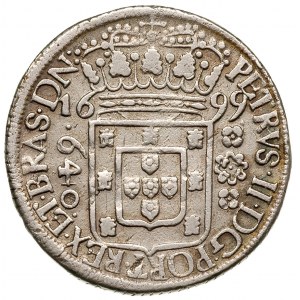 640 reis 1699, Rio de Janeiro, srebro 18.50 g, ślady pr...