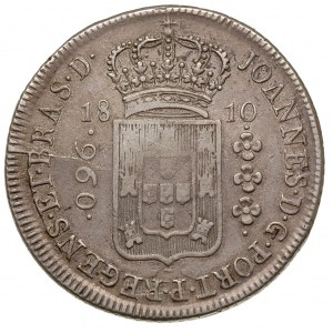 960 reis 1810 / R?, Rio de Janeiro?, srebro 26.64 g, śl...