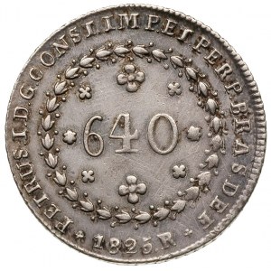 640 reis 1825 / R, Rio de Janeiro, srebro 17.94 g, paty...