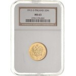 20 marek 1912 / S, Fr. 3, moneta w pudełku NGC z certyf...