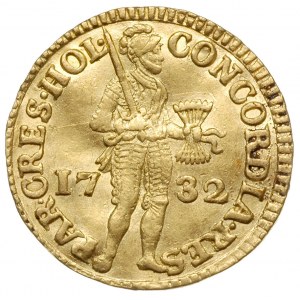 dukat 1732, złoto 3.48 g, Fr. 250, Delm. 775, Verk. 39....
