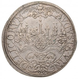 talar 1643, z popiersiem Ferdynanda III, srebro 28.74 g...