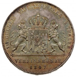 dwutalar = 3 1/2 guldena 1847, srebro 37.02 g, J. 65, A...