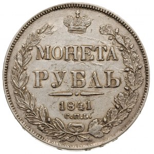 rubel 1841 / СПБ-НГ, Petersburg, na rancie \СЕР 83 1/3 ...