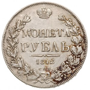 rubel 1842 / СПБ-АЧ, Petersburg, Bitkin 200, Adrianov 1...
