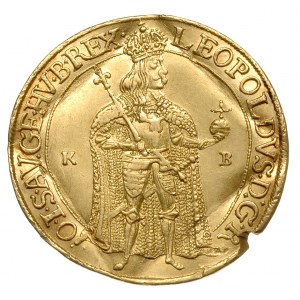 5 dukatów 1669 / K-B, Krzemnica, złoto 17.14 g, Huszár ...