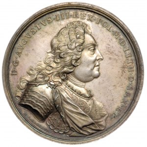medal koronacyjny autorstwa H. P. Groskurta 1734 r, Aw;...