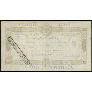 bilet kasowy, 2 talary 1.10.1810, litera B, numeracja 8...