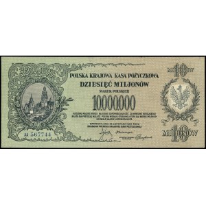 10.000.000 marek polskich 1923, seria AA, numeracja 567...