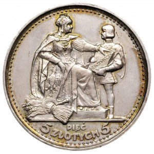 5 złotych 1925, Warszawa, \Konstytucja\ odmiana stuper...