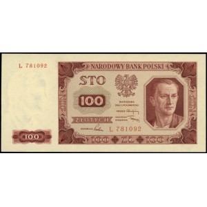 100 złotych 1.07.1948, seria L, numeracja 781092, Lucow...