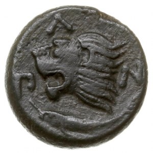 AE-19, IV-III w. pne, Aw: Głowa Satyra w lewo, Rw: Głow...