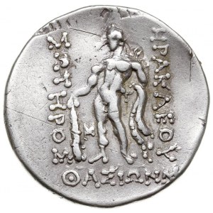 tetradrachma 146-50 pne, Aw: Głowa Dionizosa w prawo, R...