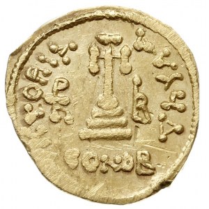 solidus 638-639, Konstantynopol, Aw: Trzej cesarzowie n...