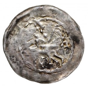 denar 1178/9-ok.1185/90, mennica Racibórz, Aw: Rycerz n...