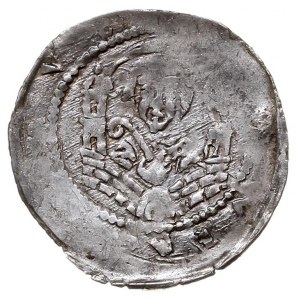 denar 1238-1241, Głogów lub Wrocław, Aw: Postać siedząc...