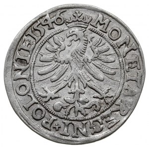 grosz 1546, Kraków, rzadszy typ monety, na awersie trój...
