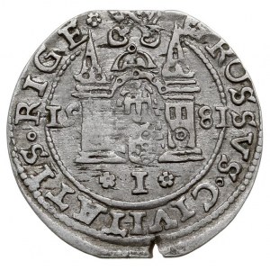 grosz 1581, Ryga, odmiana z herbem Rygi, Gerbaszewski 3...