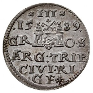 trojak 1589, Ryga, Iger R.89.3.c (R), Gerbaszewski 24, ...