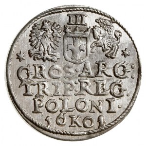 trojak 1601, Kraków, popiersie króla w prawo, Iger K.01...
