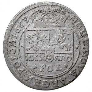 złotówka (tymf) 1663, Bydgoszcz, na rewersie w napisie ...