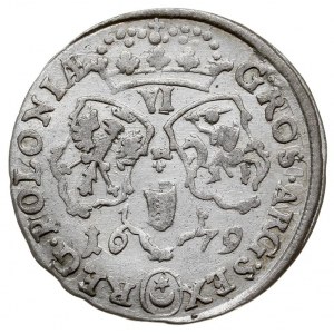 szóstak 1679, Bydgoszcz, moneta dwukrotnie uderzona ste...