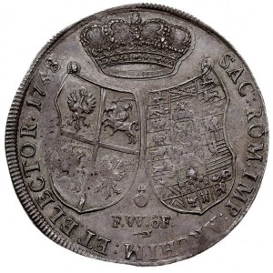 talar 1748, Drezno, srebro 29.11 g, Kahnt 531, Schnee 1...